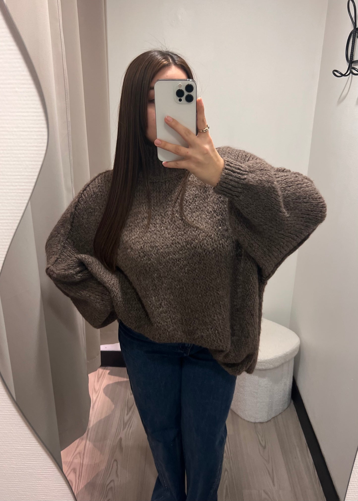 Anaïs - Pull oversize Taupe