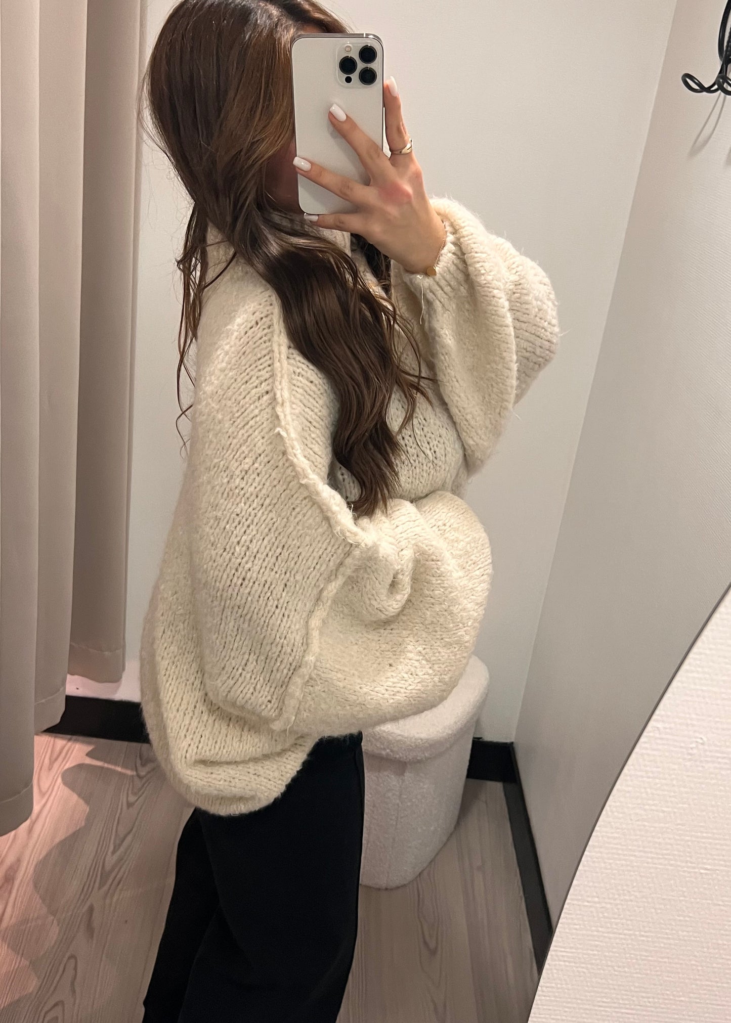 Anaïs - Pull oversize crème