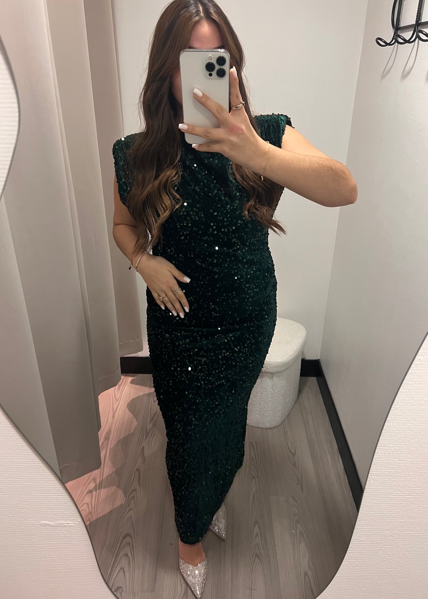 Emma - Robe à sequin vert