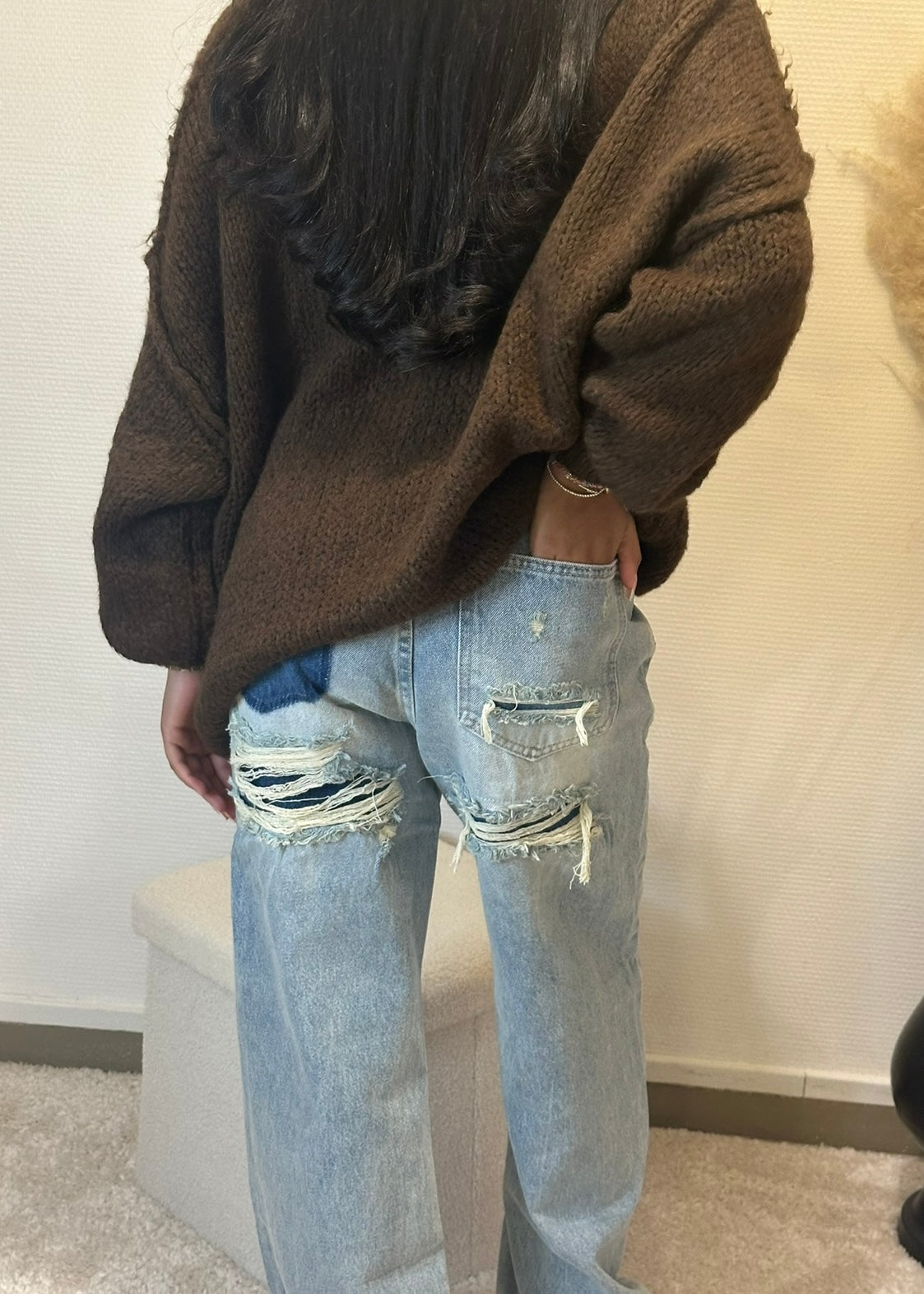 Caleb - Jean boyfriend troué