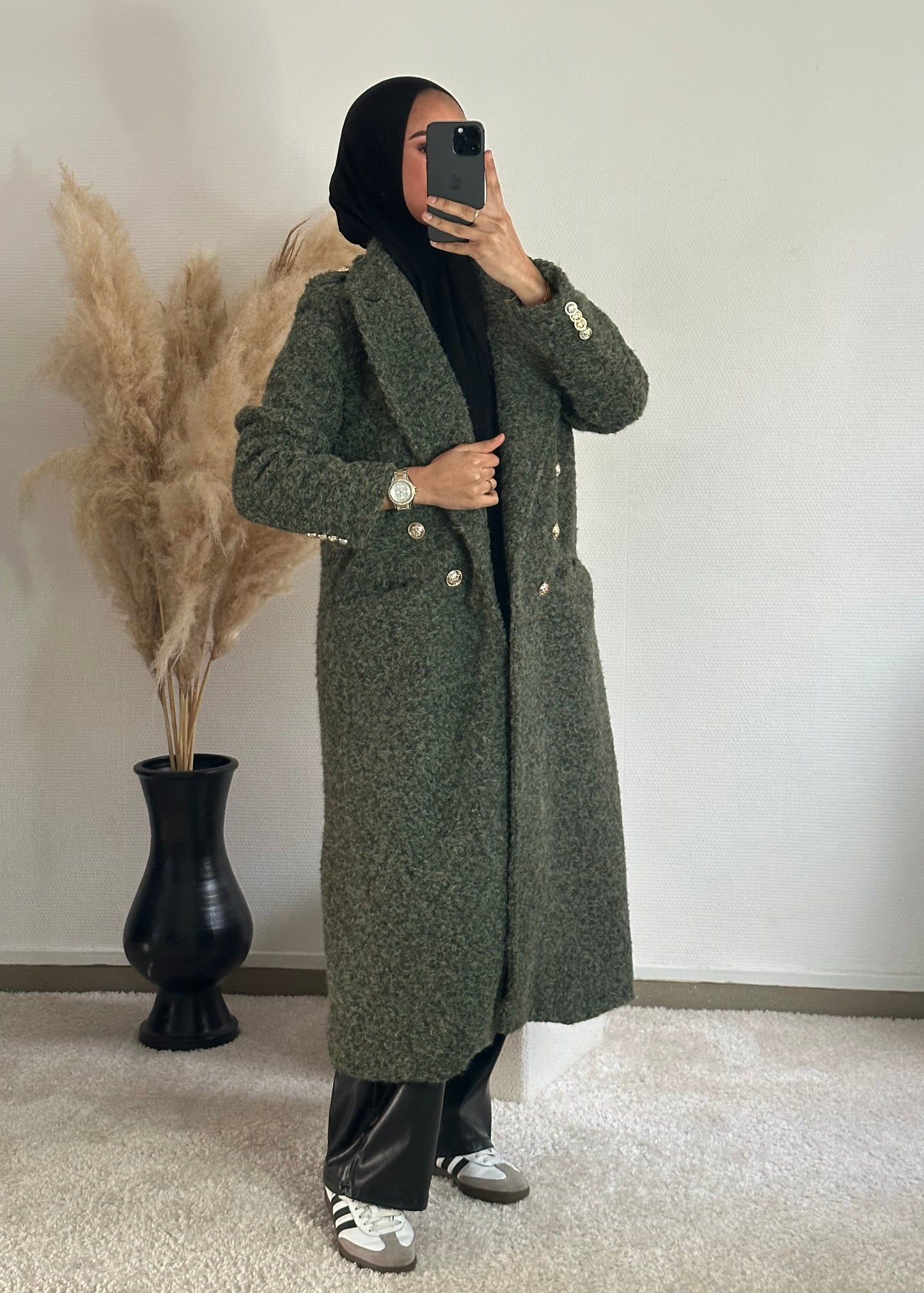 Mila Vert - Manteau Teddy