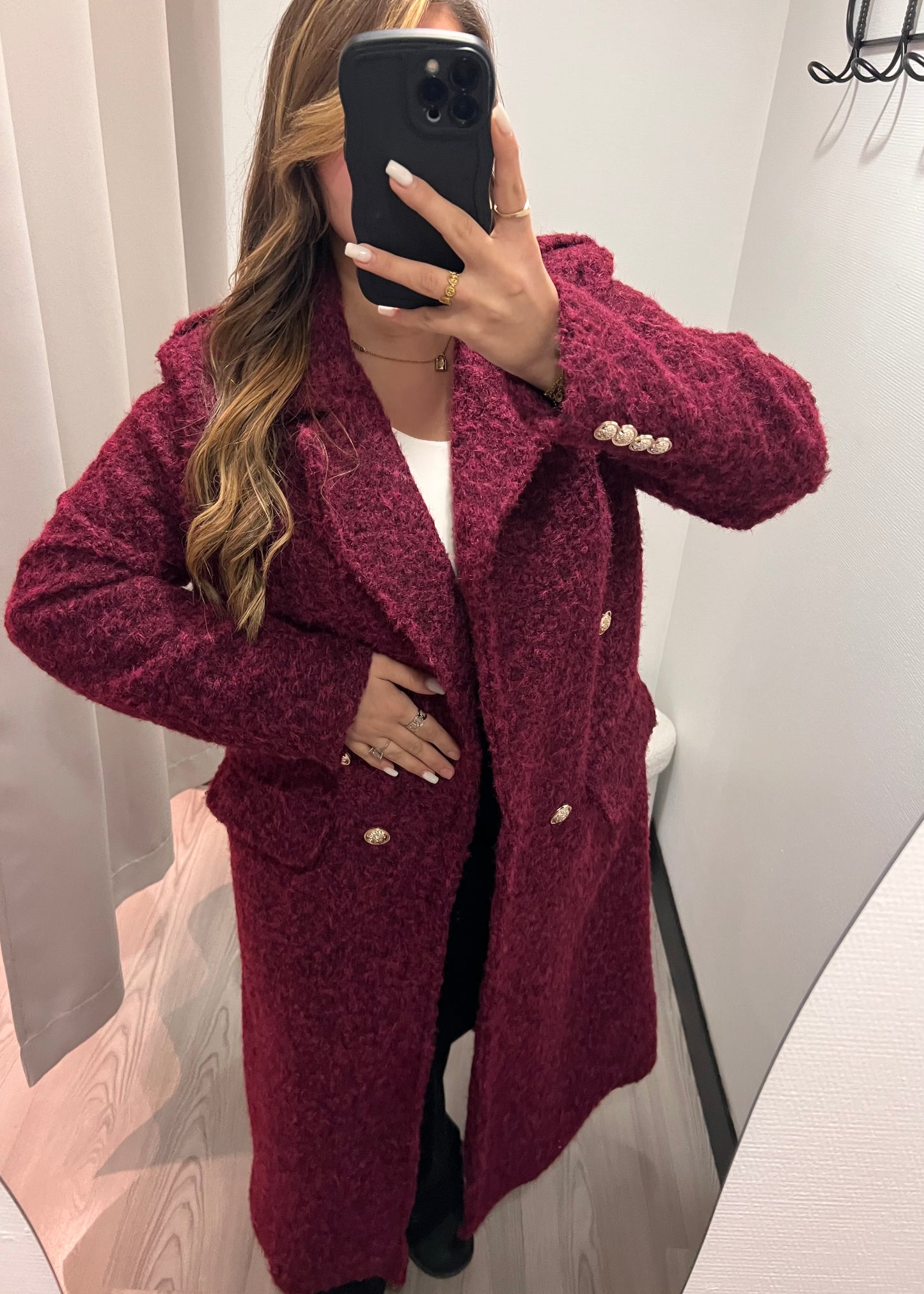 Manteau bordeaux
