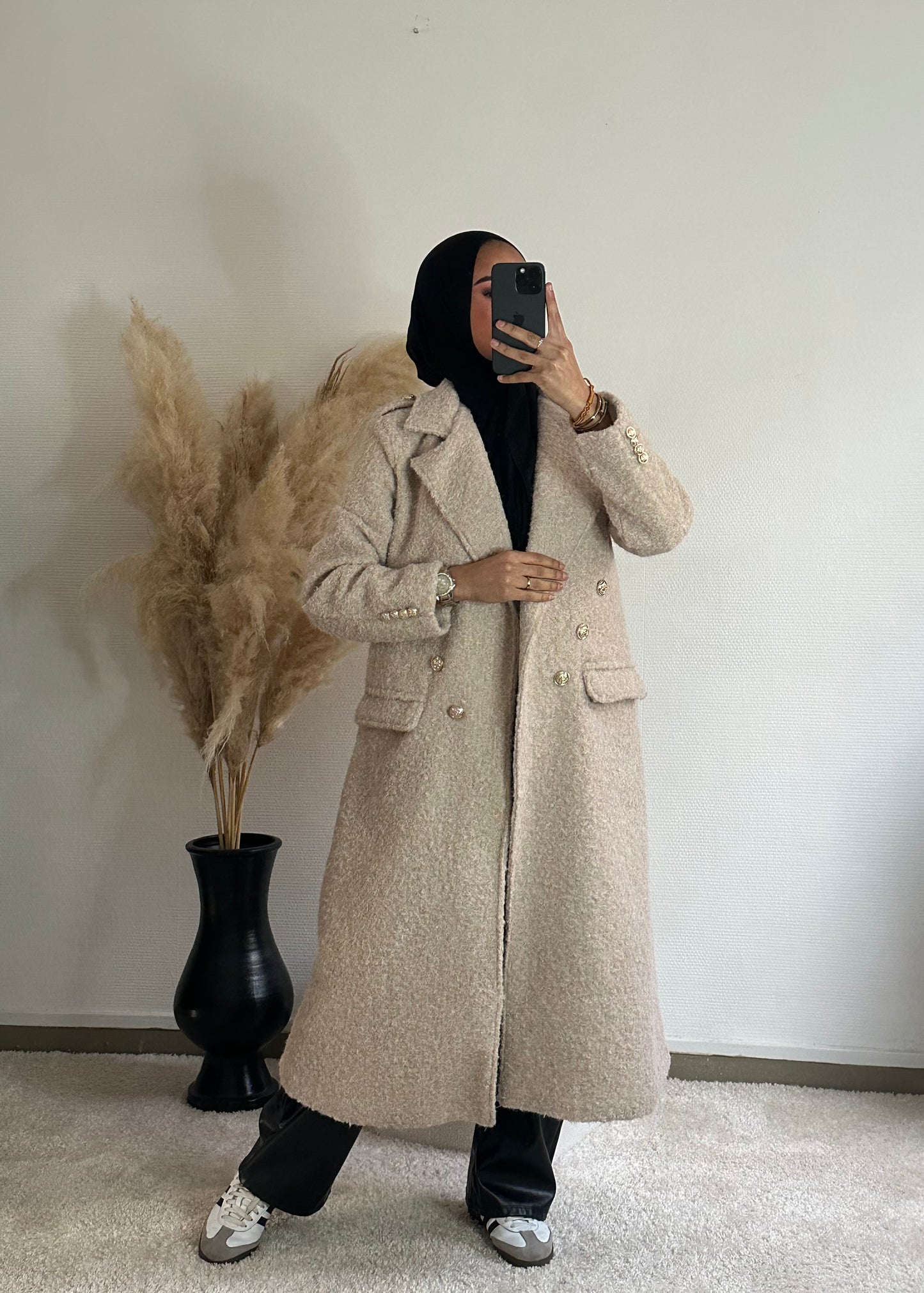 Mila Beige - Manteau Teddy