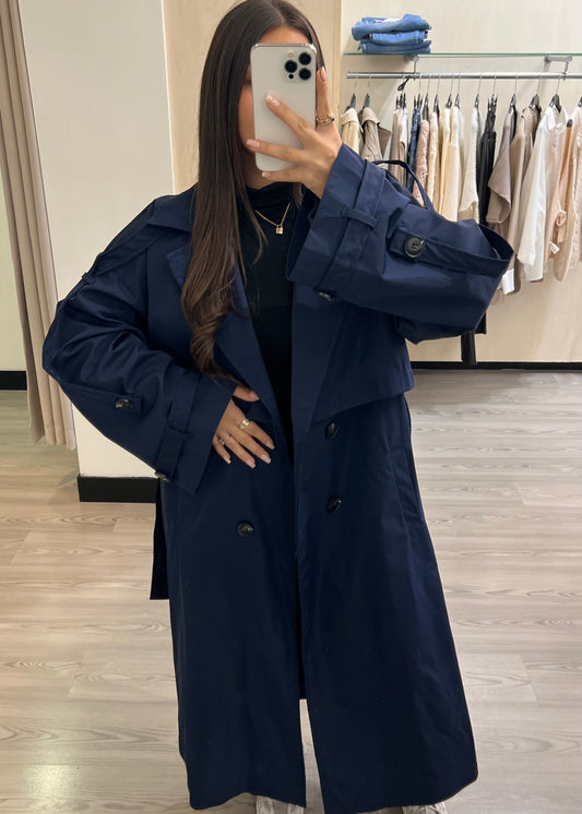 Sarah Bleu marine - Trench long