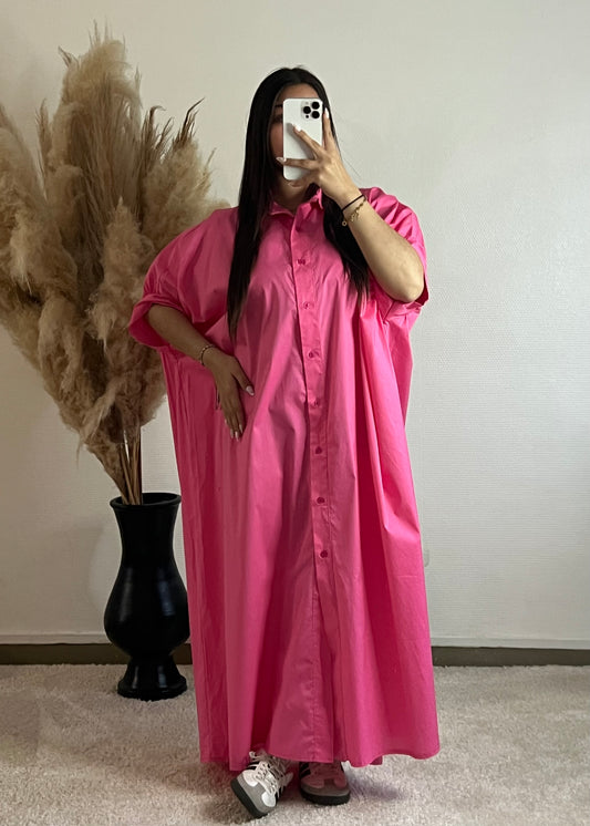 Amélia rose - Robe chemise