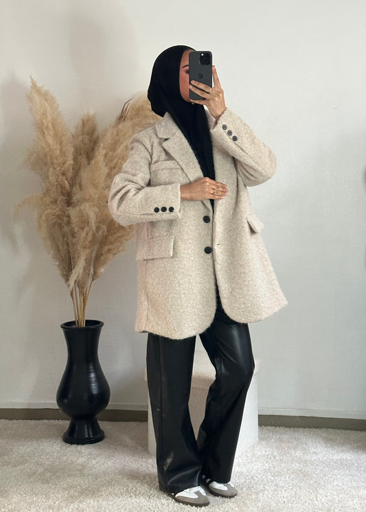 Noa beige - Blazer Teddy