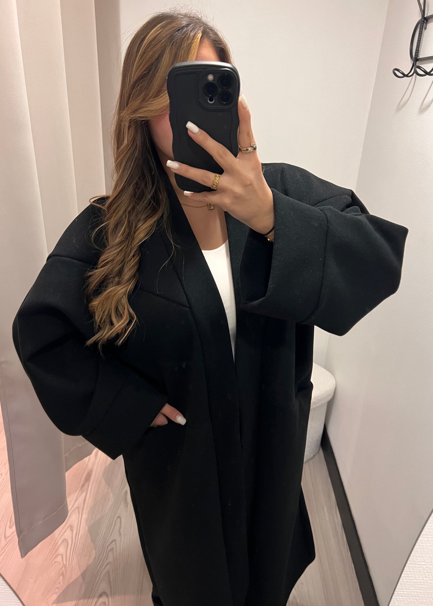 Manteau oversize noir